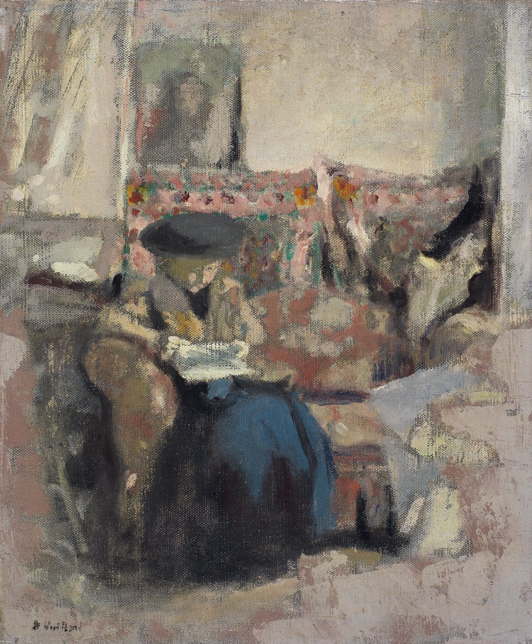 Lampa na čtení s polštářem, kolem roku 1905 od Edouard Vuillard