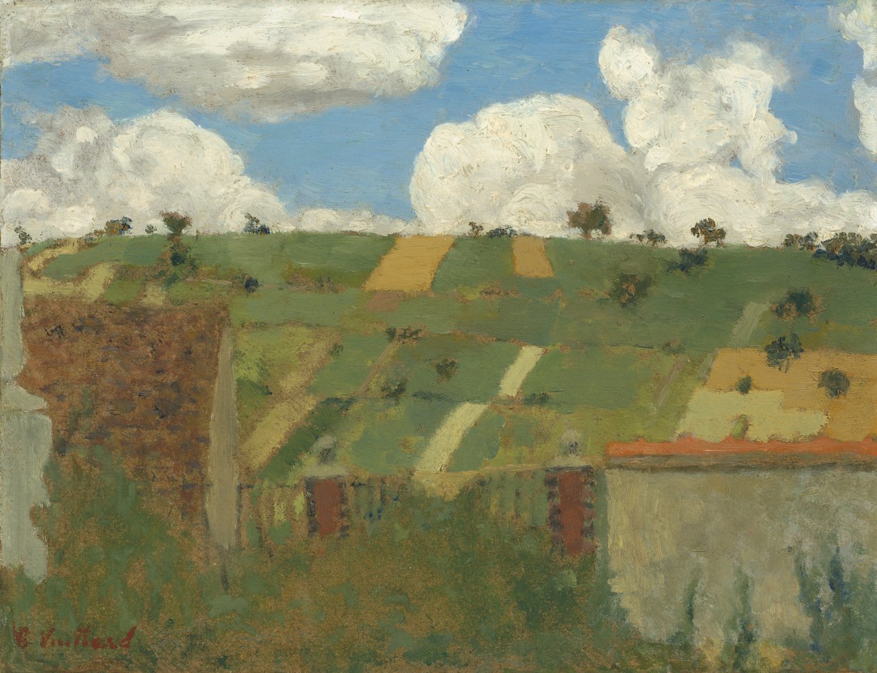 Krajina Ile-de-France, kolem roku 1894 (olej na kartonu) od Edouard Vuillard