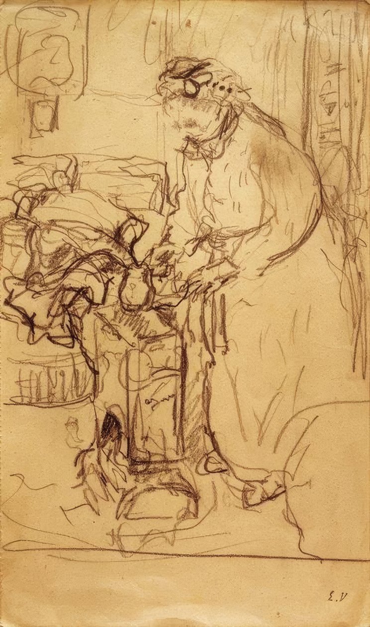 Madame Vuillardová před olejovými kamny od Edouard Vuillard