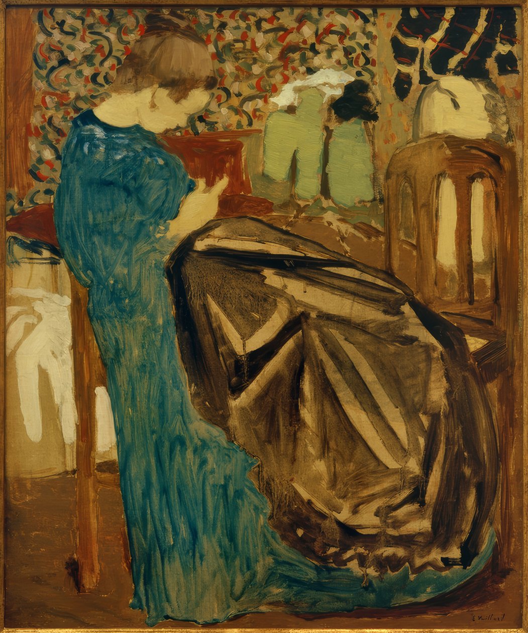 Švadlena s velkou látkou od Edouard Vuillard
