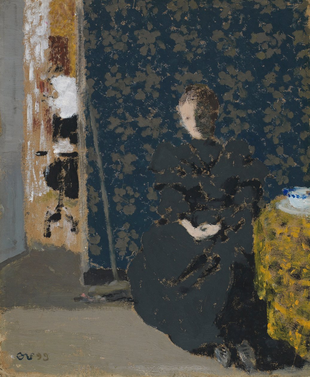 PD.1-1994 Sedící žena s šálkem kávy, 1893 (distemper na kartonu) od Edouard Vuillard