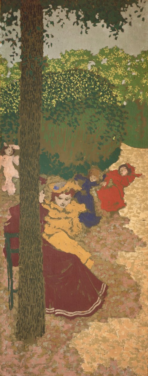 The Public Gardens: Young Girls Playing, 1894 (distemper na plátně) od Edouard Vuillard