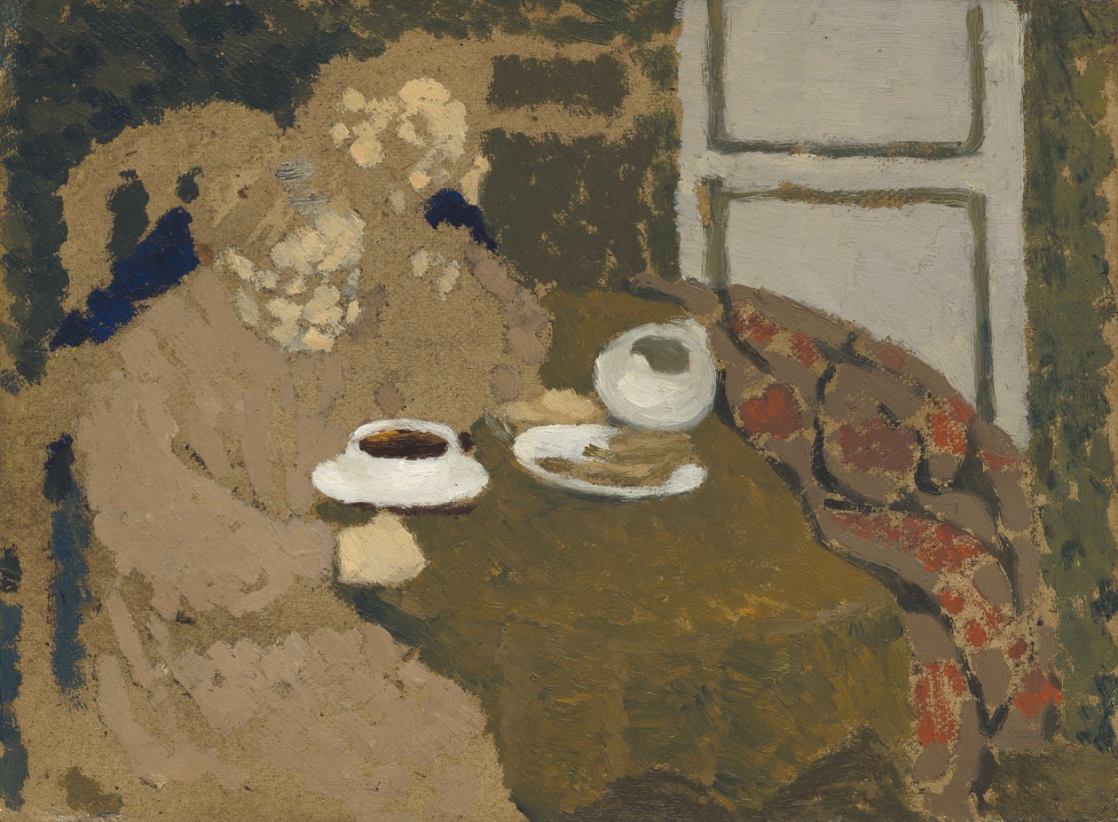 Dvě ženy pijí kávu, cca 1893 (olej na kartonu) od Edouard Vuillard