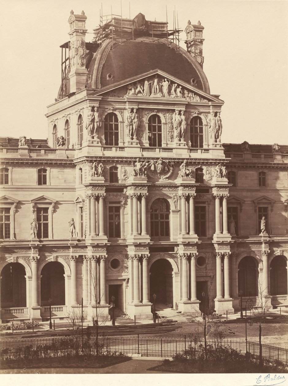 Pohled na Louvre, 1855-1857 (foto) od Edouard Denis Baldus