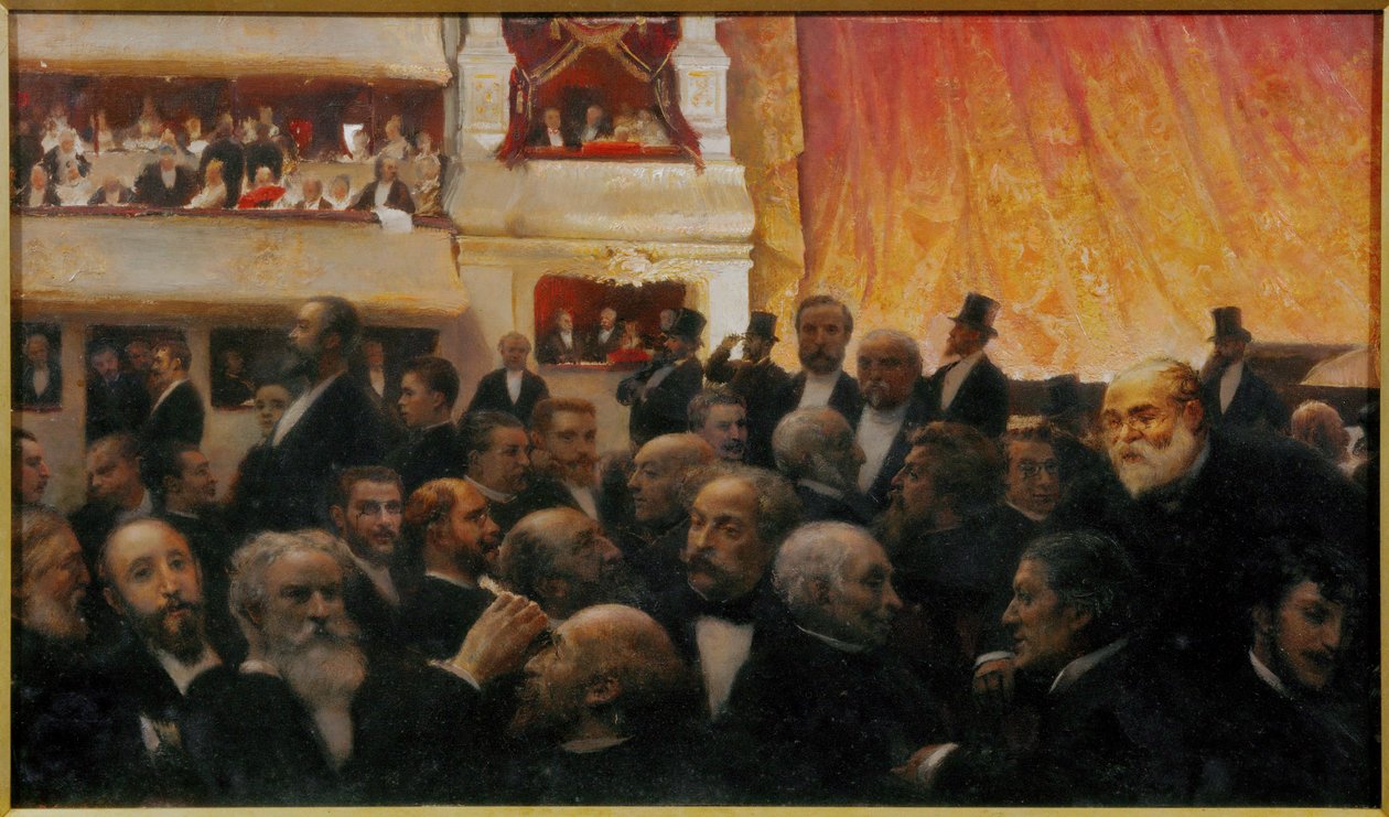 Premiéra v Comedie Francaise v Paříži od Edouard-Joseph Dantan