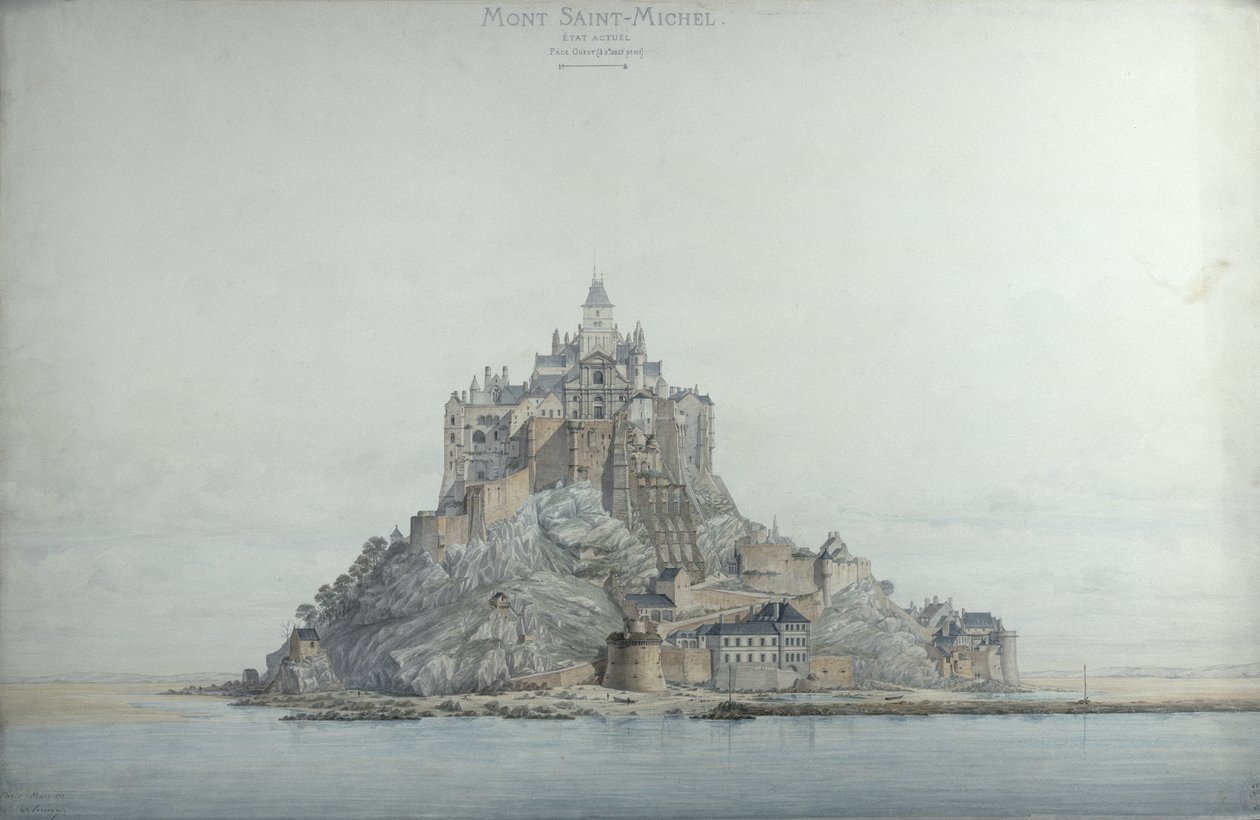 Mont Saint-Michel (západní strana), 1873 od Edouard-Jules Corroyer