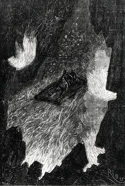 Vor se vlnil na vlnách lávy, ilustrace z 