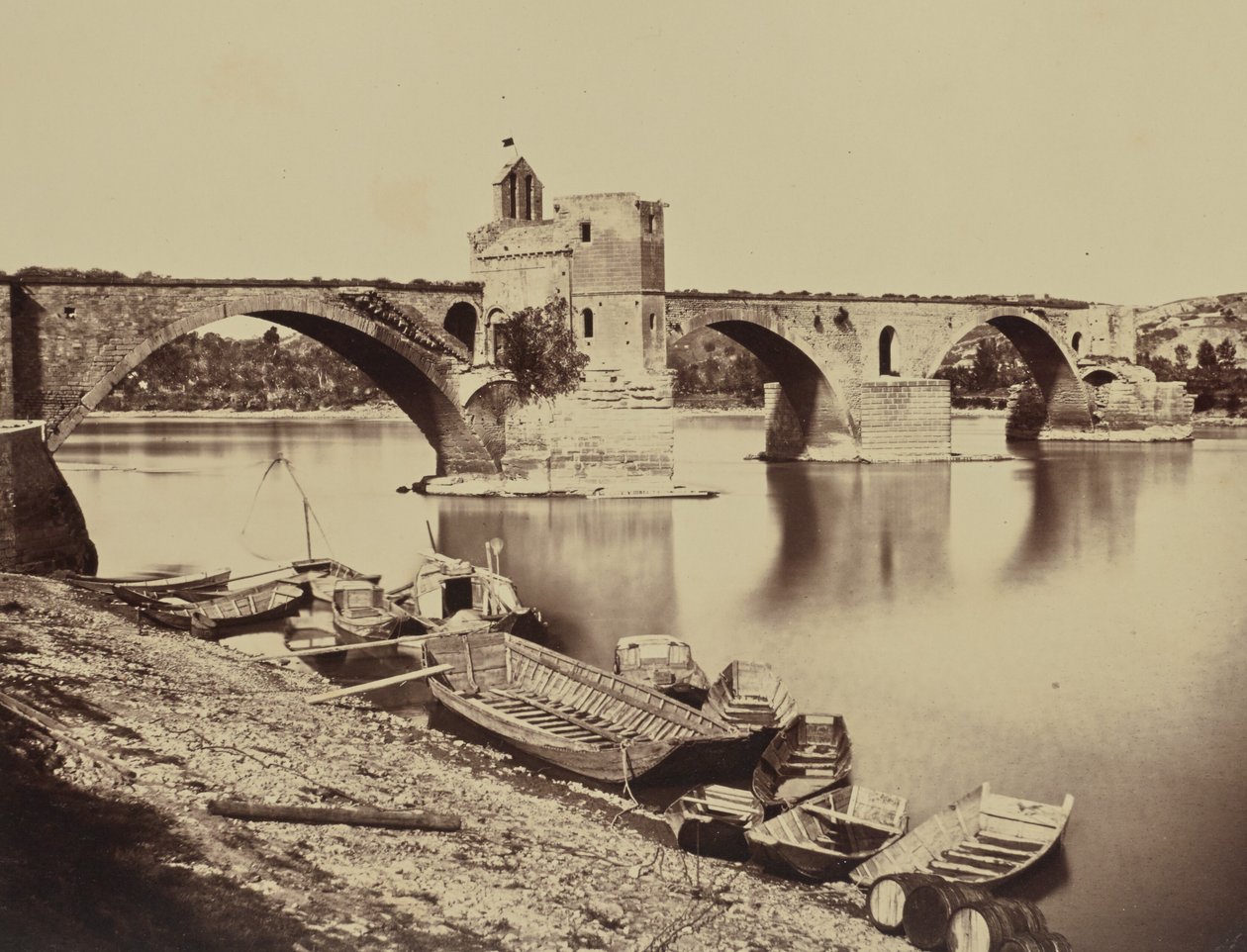 Avignon. Most Saint-Bénézet od Édouard Baldus