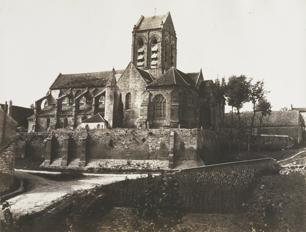 Kostel v Auvers od Édouard Baldus