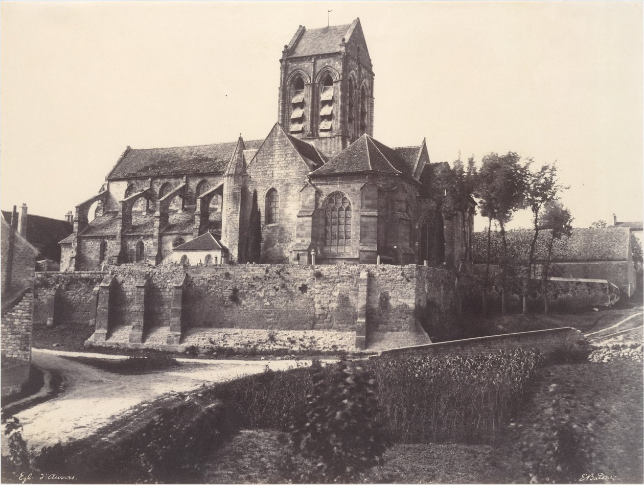 Kostel v Auvers od Édouard Baldus