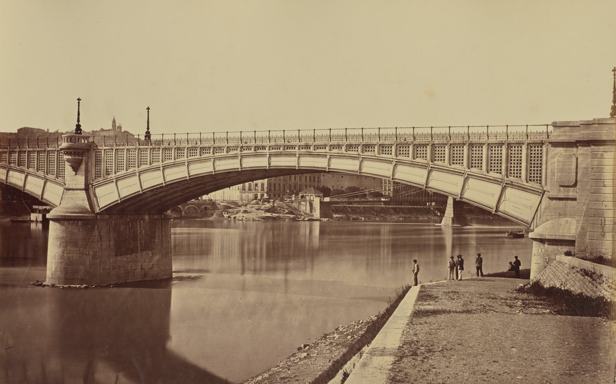 Lyon. Viadukt přes Rhônu od Édouard Baldus
