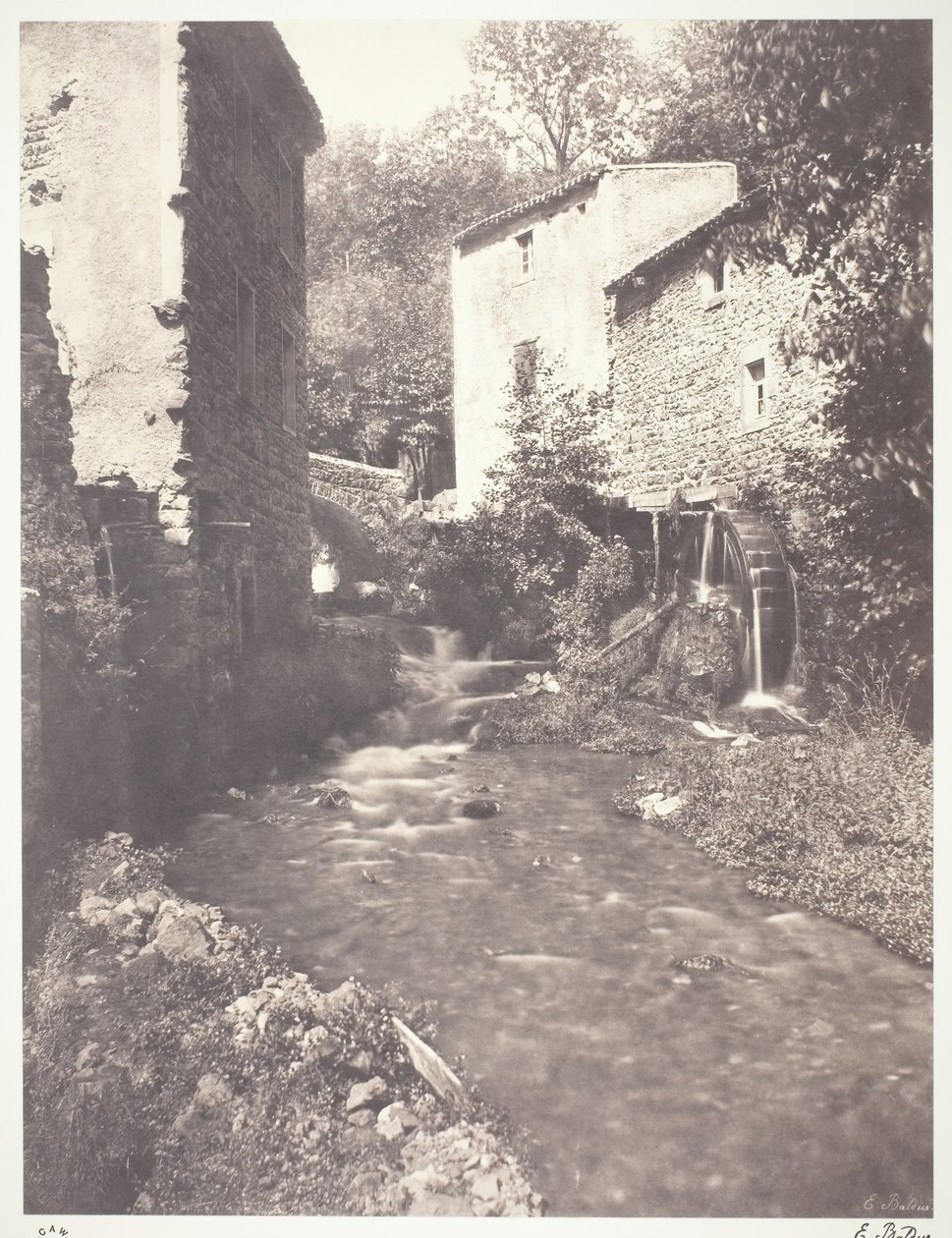 Vodní mlýny v Auvergne, 1852, vytištěno 1978. od Édouard Baldus