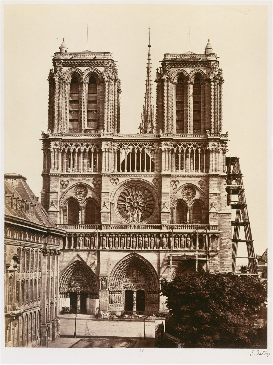 Notre-Dame (průčelí) od Édouard Baldus