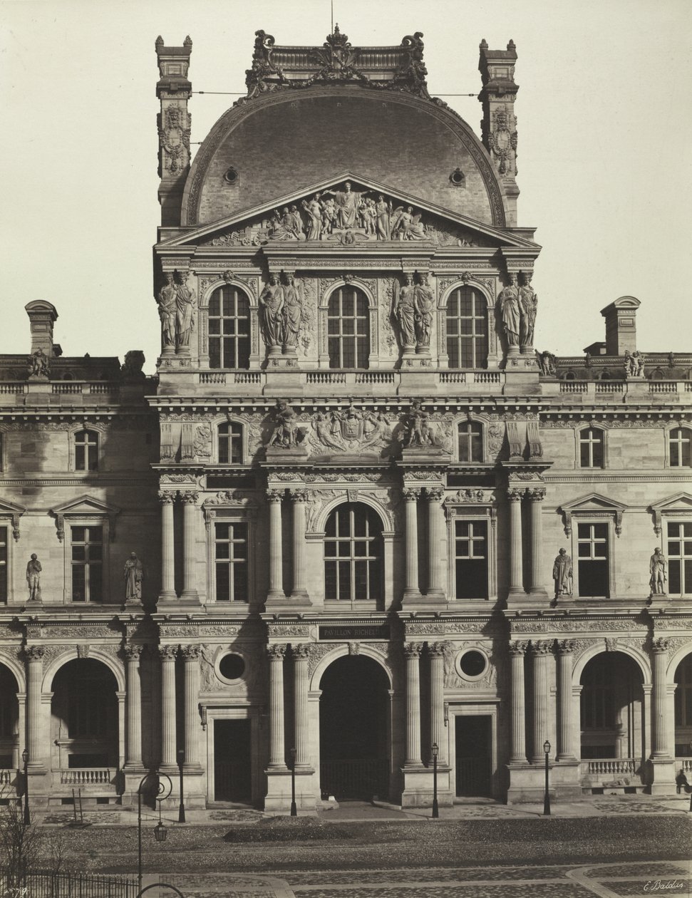 Pavilon Richelieu, Louvre, Paříž od Édouard Baldus