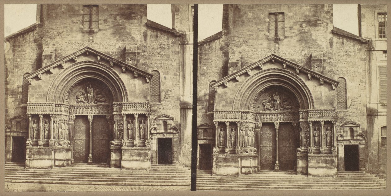 Portál, kostel Saint-Trophime, Arles od Édouard Baldus
