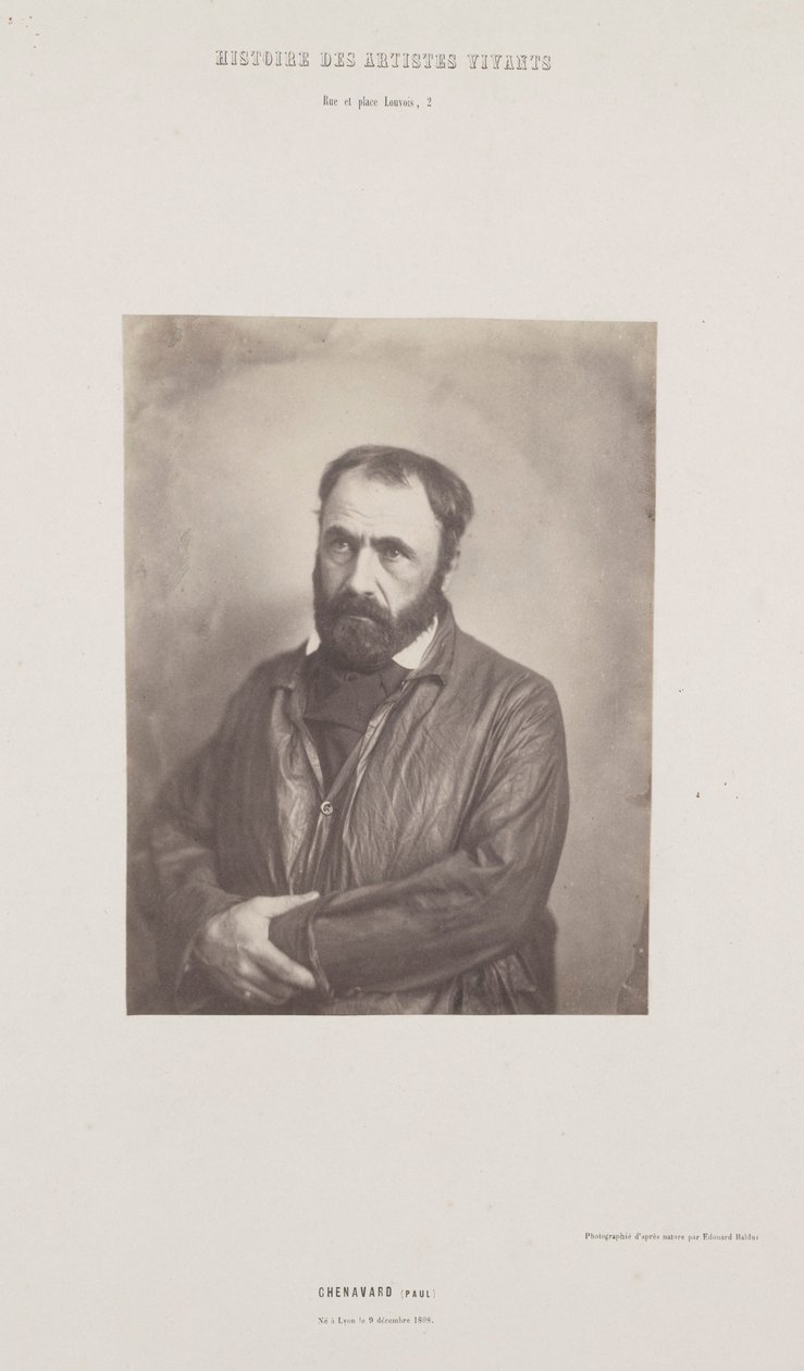 Portrét Paula Chenavarda, ze série Histoire des Artistes Vivants, c. 1852. od Édouard Baldus