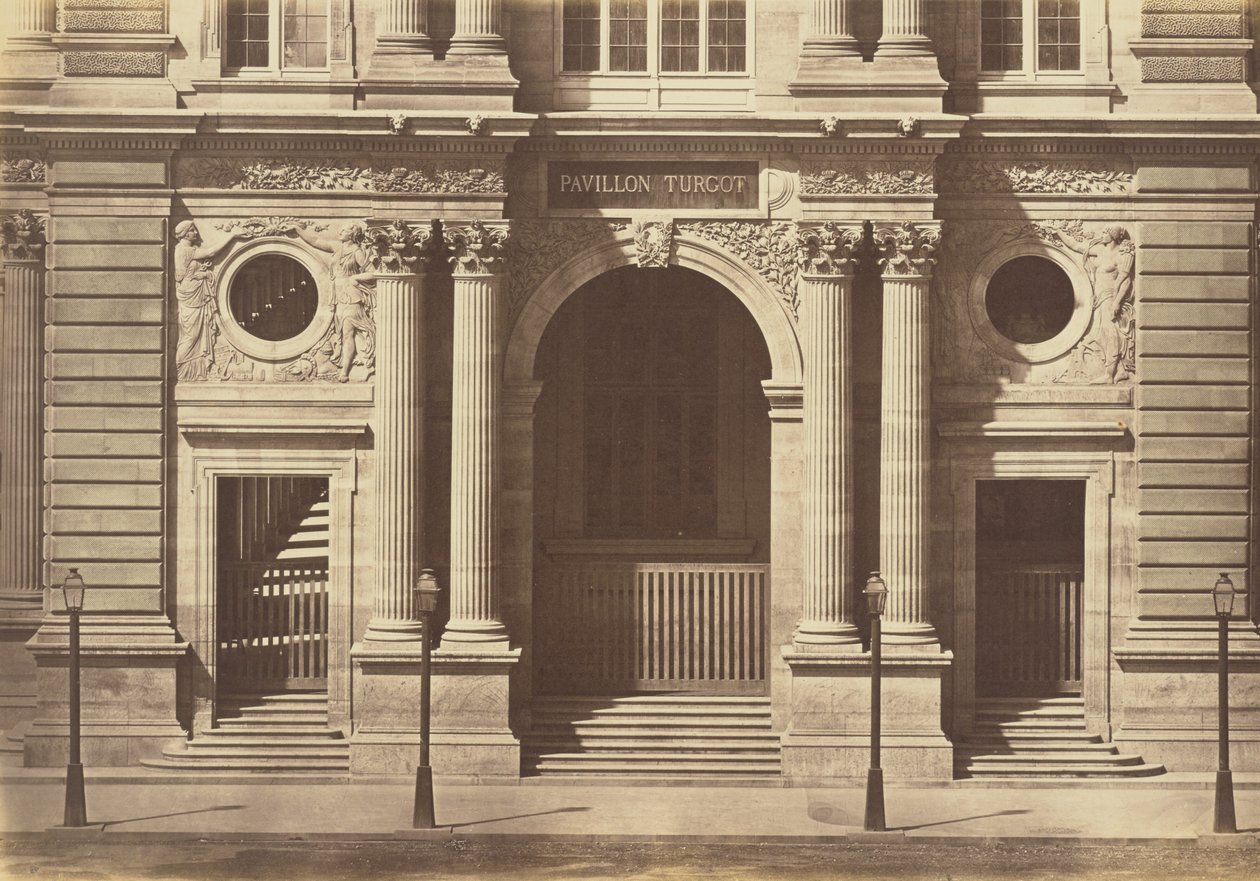 Přízemí pavilonu Turgot, Louvre, Paříž od Édouard Baldus