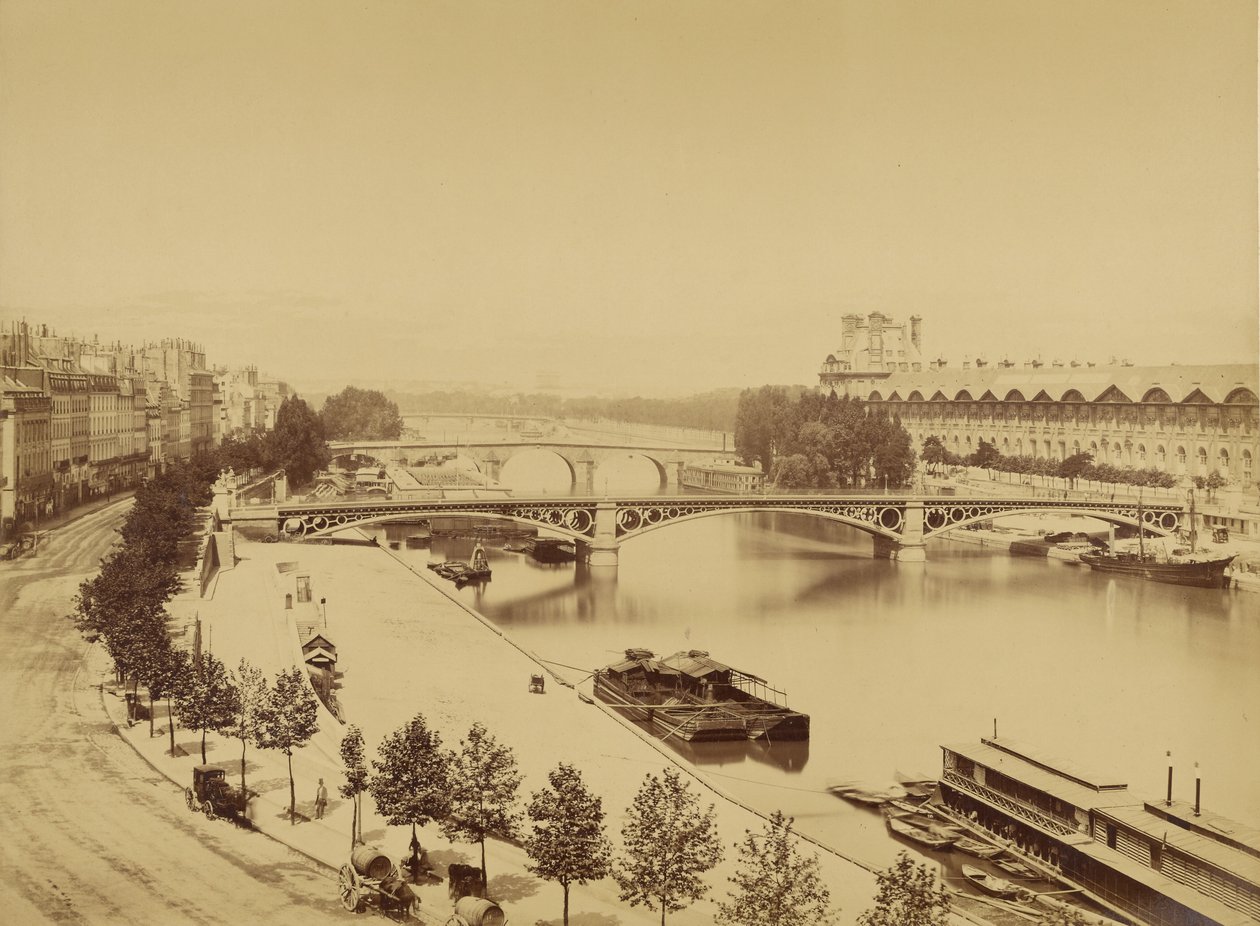 Seina a ostrov Cité od Édouard Baldus