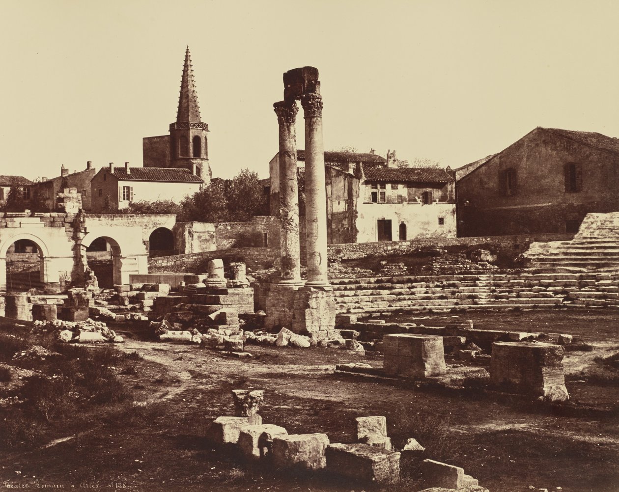 Římské divadlo v Arles od Édouard Baldus
