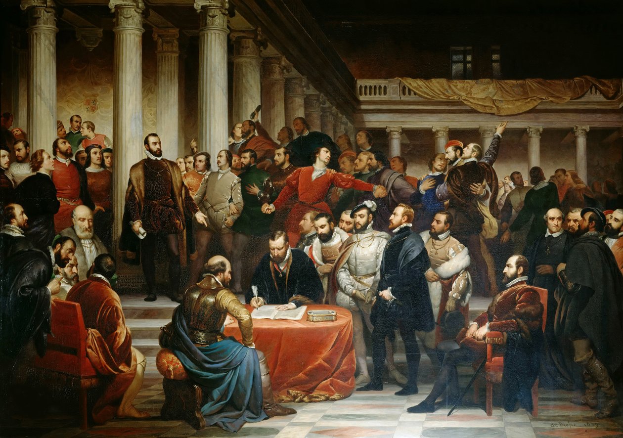 Kompromis šlechticů dne 5. dubna 1566, 1849. od Edouard De Bièfve