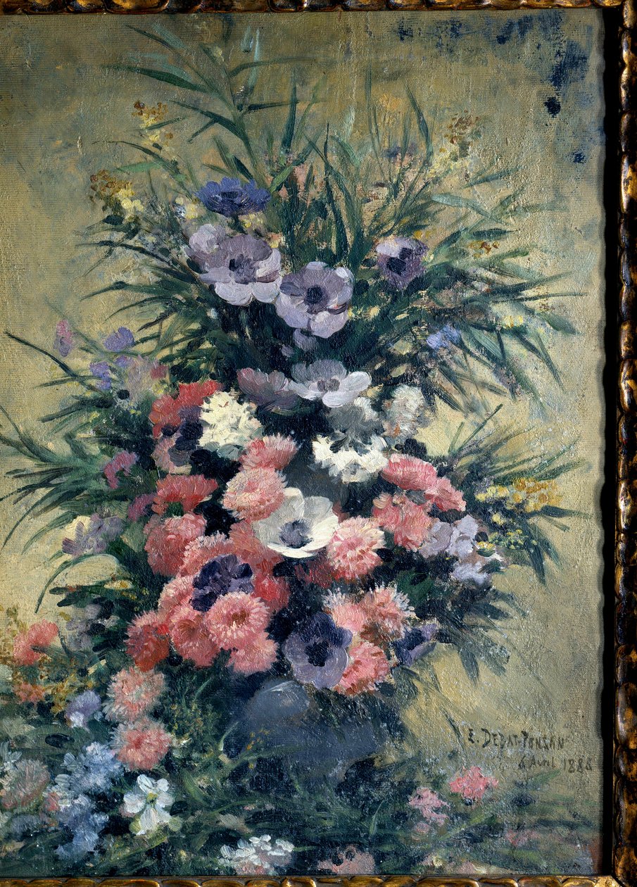 Kytice sasanek Obraz Edouarda Debata Ponsana (1847-1913). 1888. Prohlídky, Muzeum výtvarných umění od Edouard Debat Ponsan