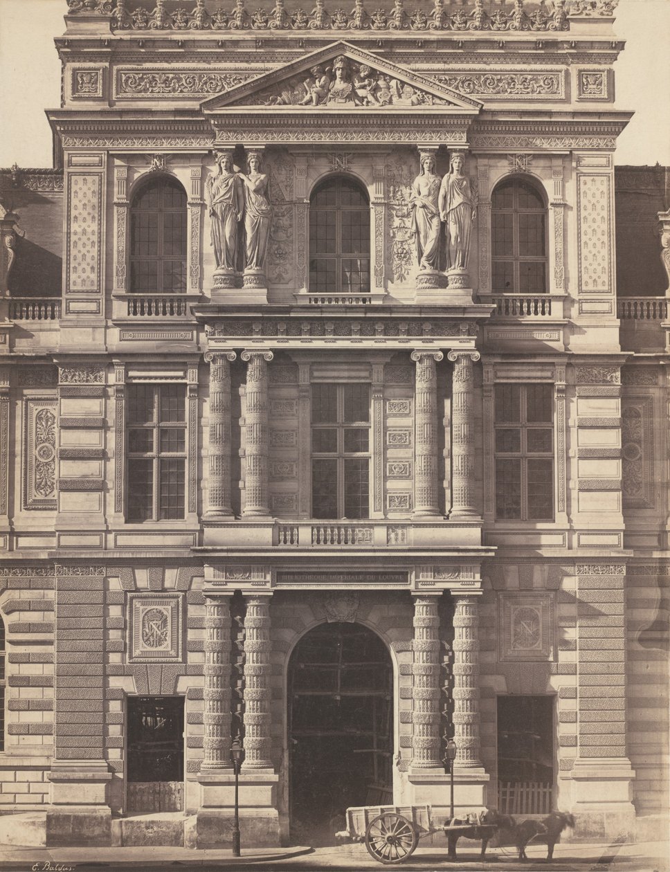 Císařská knihovna Louvre od Edouard Denis Baldus