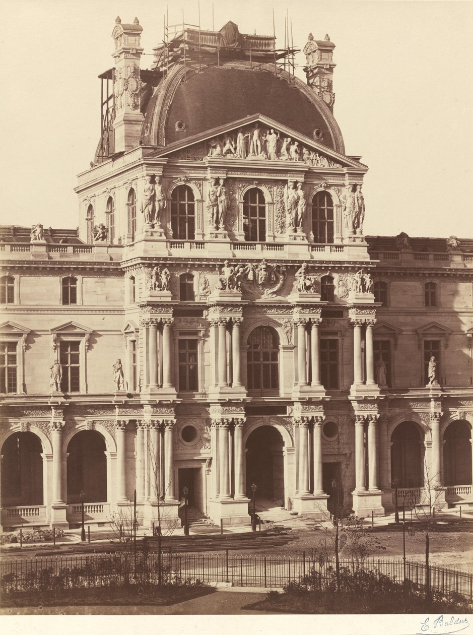 Pohled na Louvre od Edouard Denis Baldus