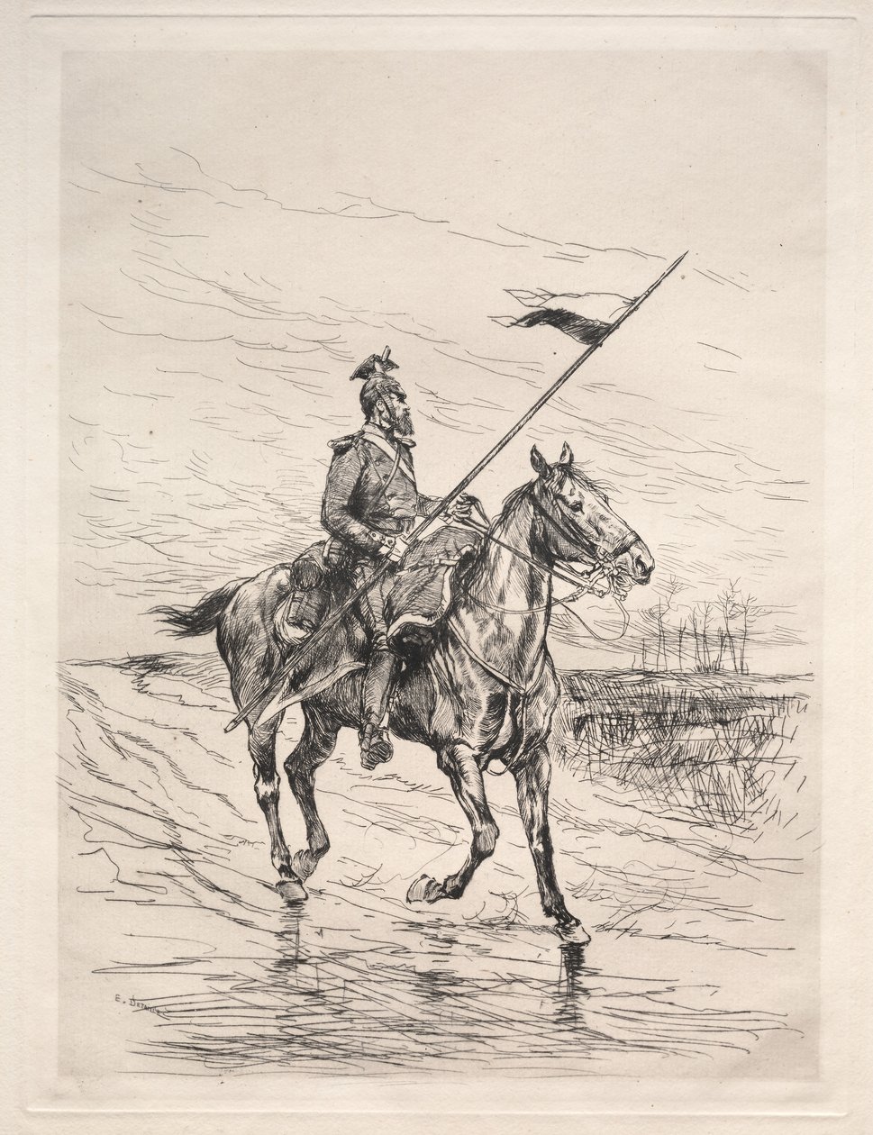 Uhlan. od Jean Baptiste Edouard Detaille