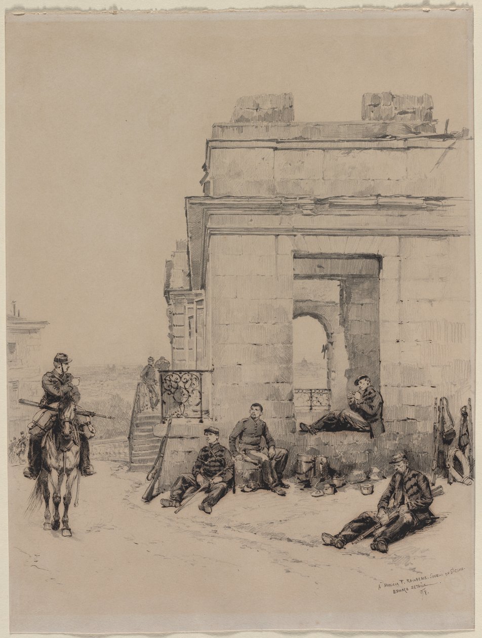 Vojáci odpočívají (recto) od Edouard Detaille