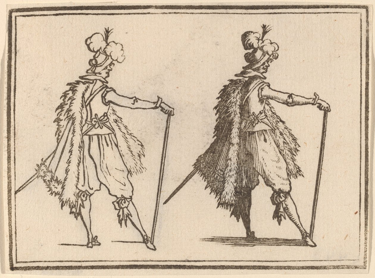 Gentleman s Cane od Edouard Eckman after Jacques Callot