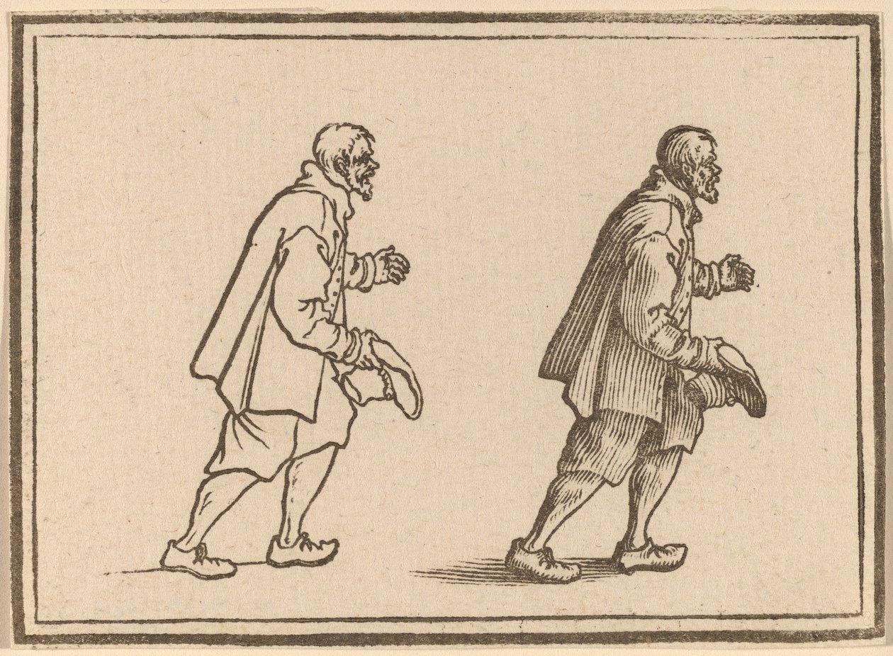 Sedlák s kloboukem v ruce od Edouard Eckman after Jacques Callot