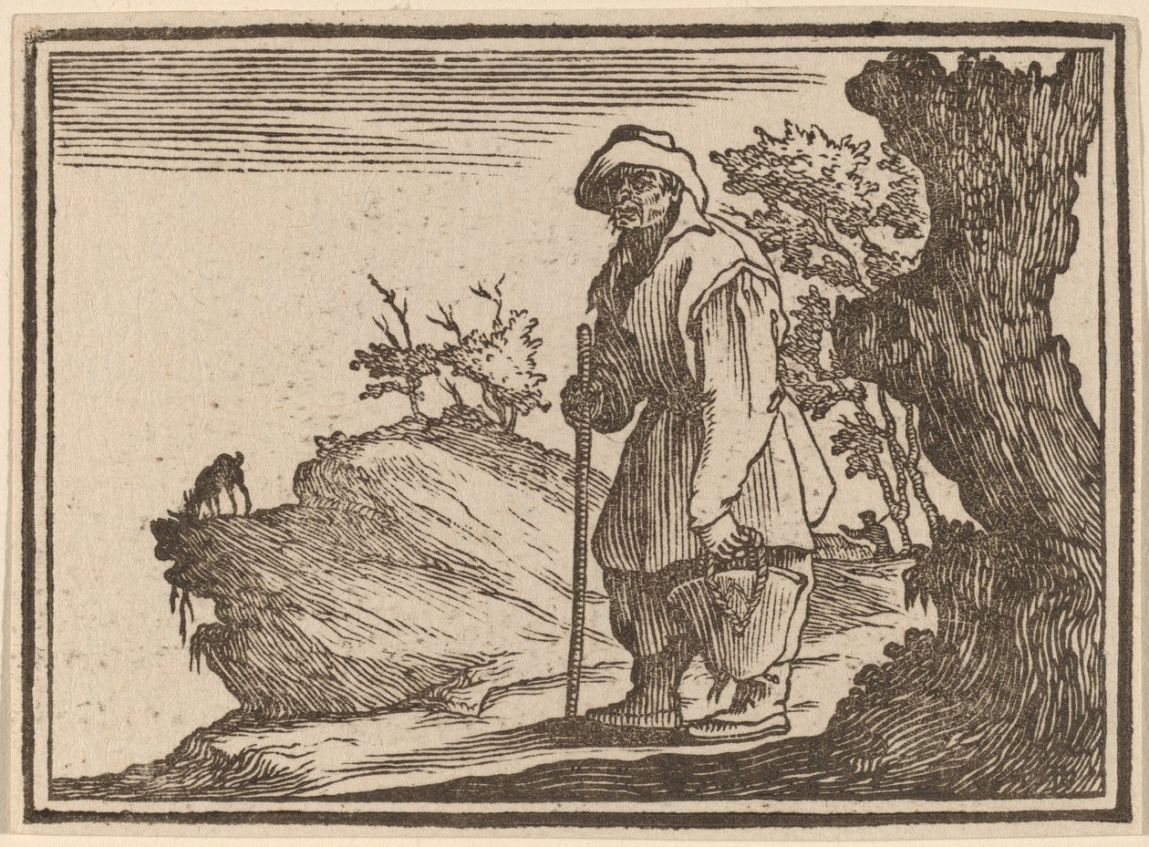 Sedlák s pytlem od Edouard Eckman after Jacques Callot
