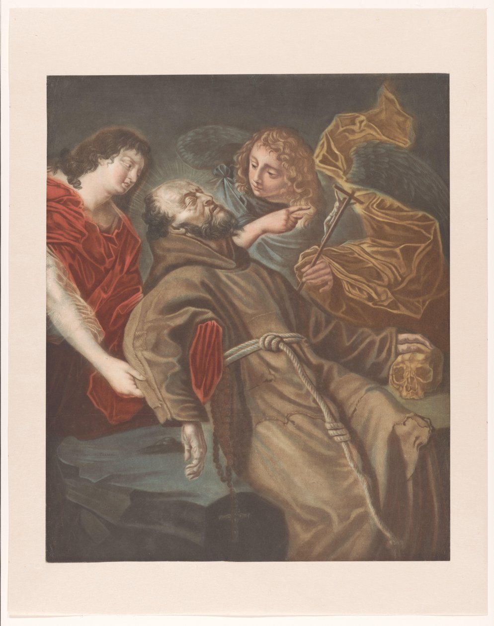 Smrt svatého Františka od Edouard Gautier Dagoty