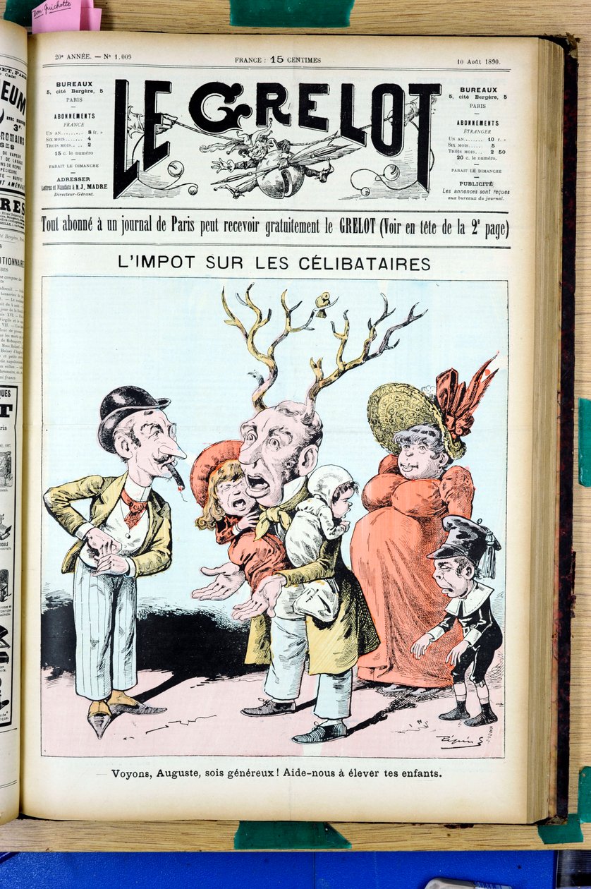 Obálka „“Le Grelot“, číslo 1009, Satirický v barvách od Edouard Guillaumin Pepin