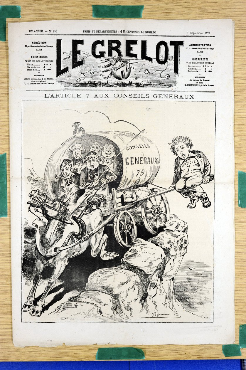 Obálka „“Le Grelot“, číslo 439, Satirický v barvách od Edouard Guillaumin Pepin