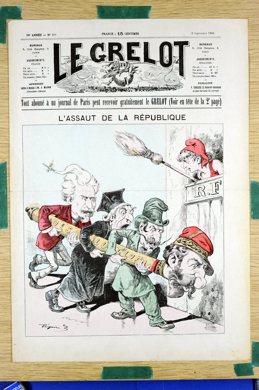 Obálka „“ Le Grelot “, číslo 908, Satirique en Couleurs od Edouard Guillaumin Pepin