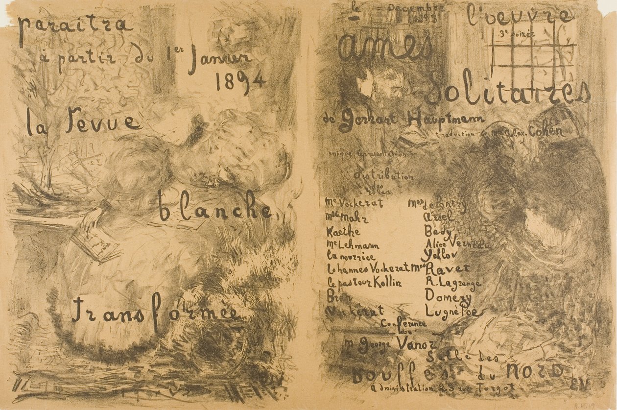 "La Revue Blanche" Proměněné a osamělé duše od Édouard Jean Vuillard