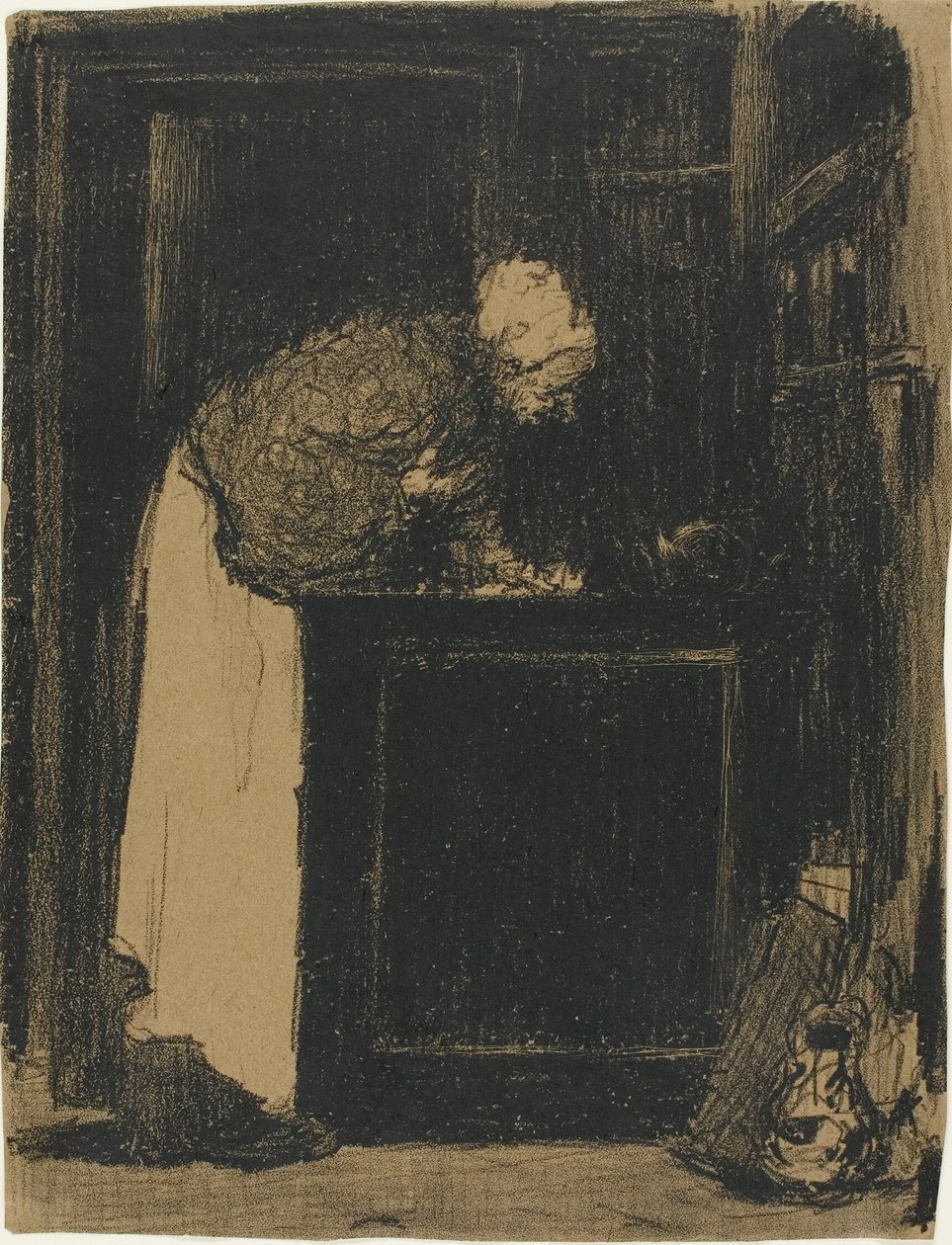 Stará žena u kamen od Édouard Jean Vuillard