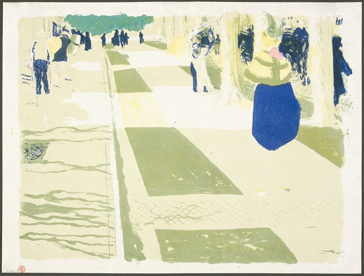 The Avenue, druhý talíř z knihy Krajiny a interiéry od Édouard Jean Vuillard
