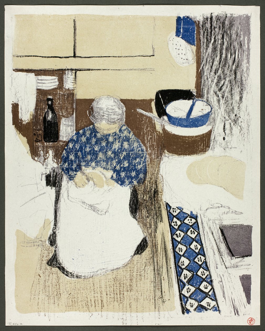 Kuchař, jedenáctý talíř z knihy Krajiny a interiéry od Édouard Jean Vuillard