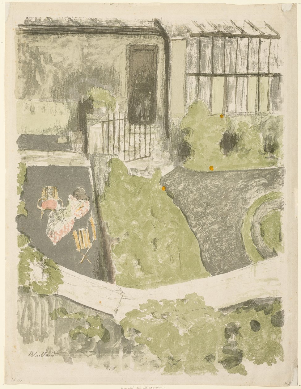 Zahrada před studiem od Édouard Jean Vuillard