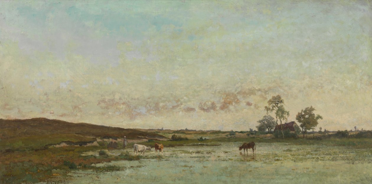 Fen v "Kempen" (olej na plátně) od Edouard Jules Joseph Huberti