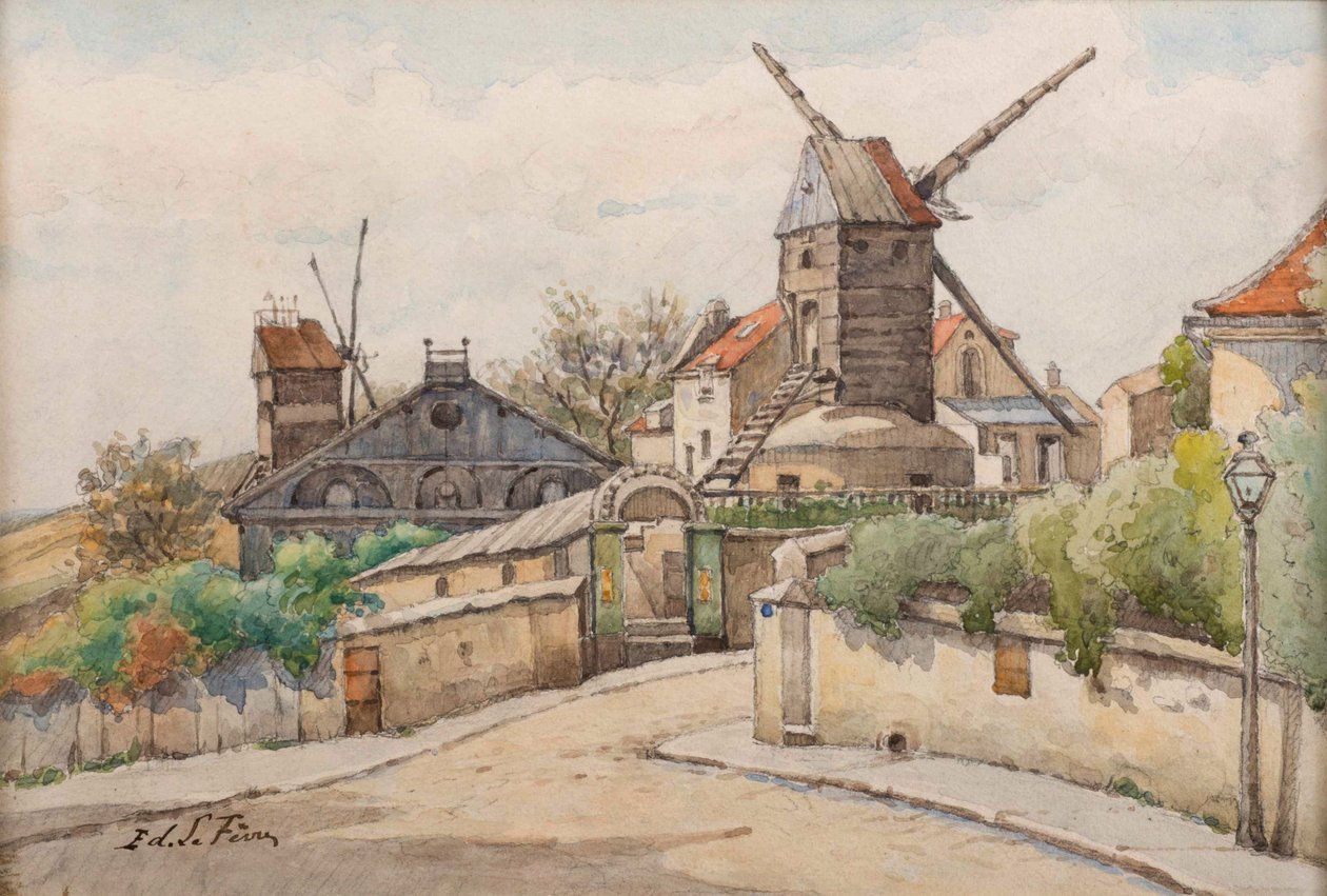 Moulin de la Galette, c. 1895. od Edouard Lefèvre
