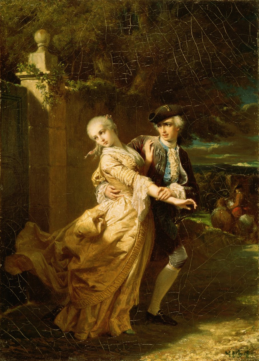 Lovelace unáší Clarissu Harlowe od Edouard Louis Dubufe