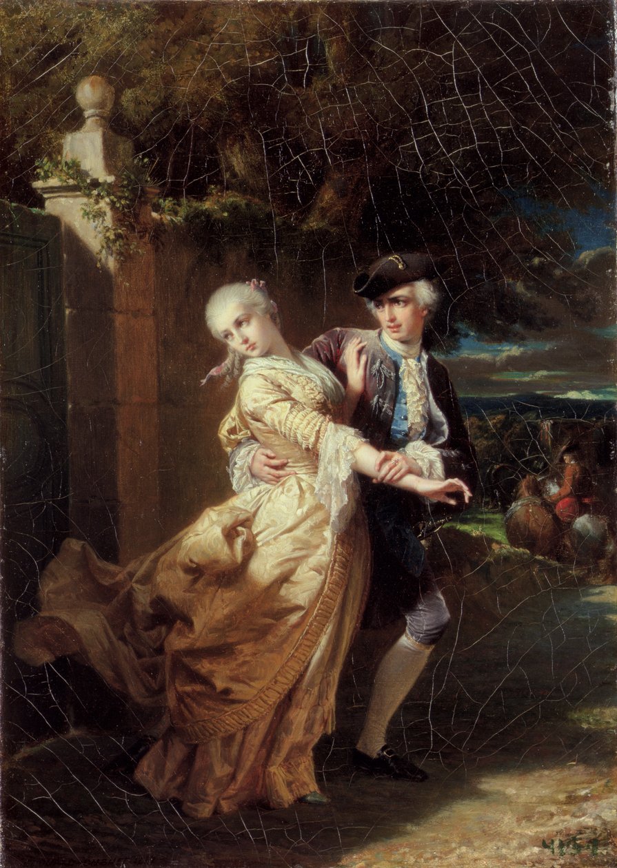 Lovelaceův únos Clarissy Harloweové, 1867 od Edouard Louis Dubufe