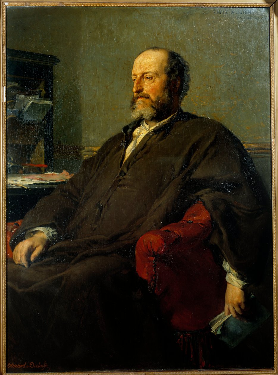 Portrét Guillaume Victor Augier (1820-1889) dramatik Obraz Edouard Louis Dubufe (1820-1883) 1877 Ne. 1,31x0,98 m od Edouard Louis Dubufe
