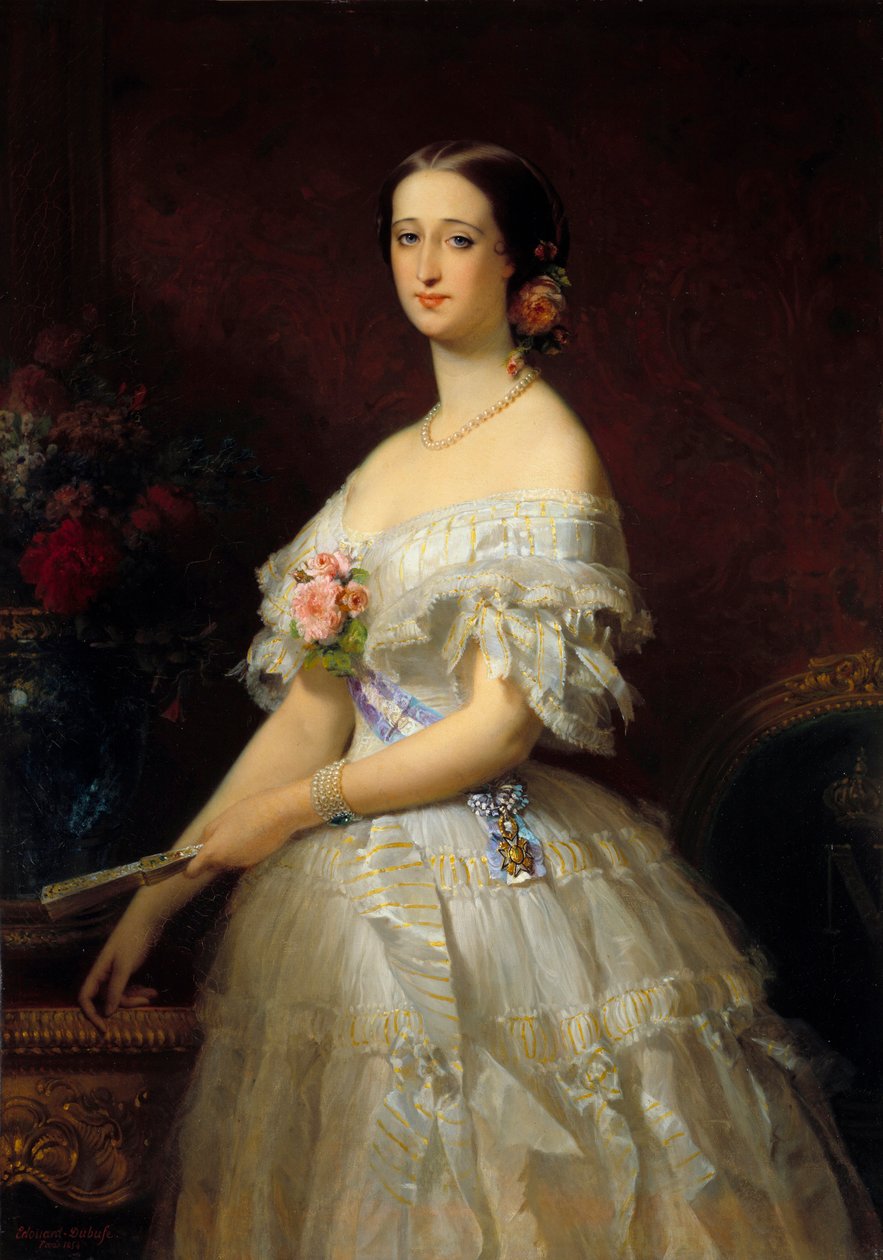 Portrét Imperatrice Eugenie (1826-1920). Obraz Edouard Louis Dubufe (1820-1883) od Edouard Louis Dubufe