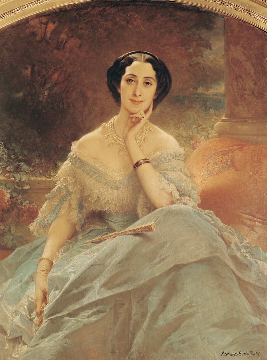 Portrét hraběnky z Hallez-Claparede, 1857 od Edouard Louis Dubufe