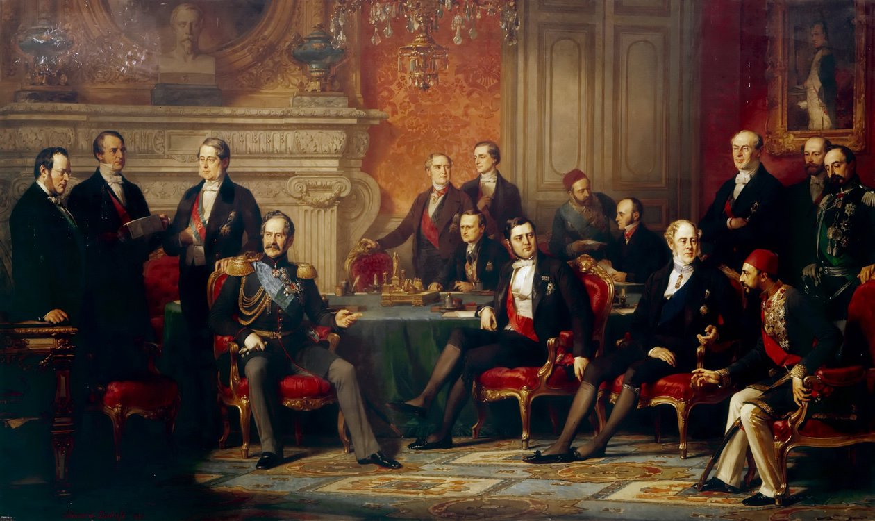 Pařížský kongres v roce 1856 od Edouard Louis Dubufe