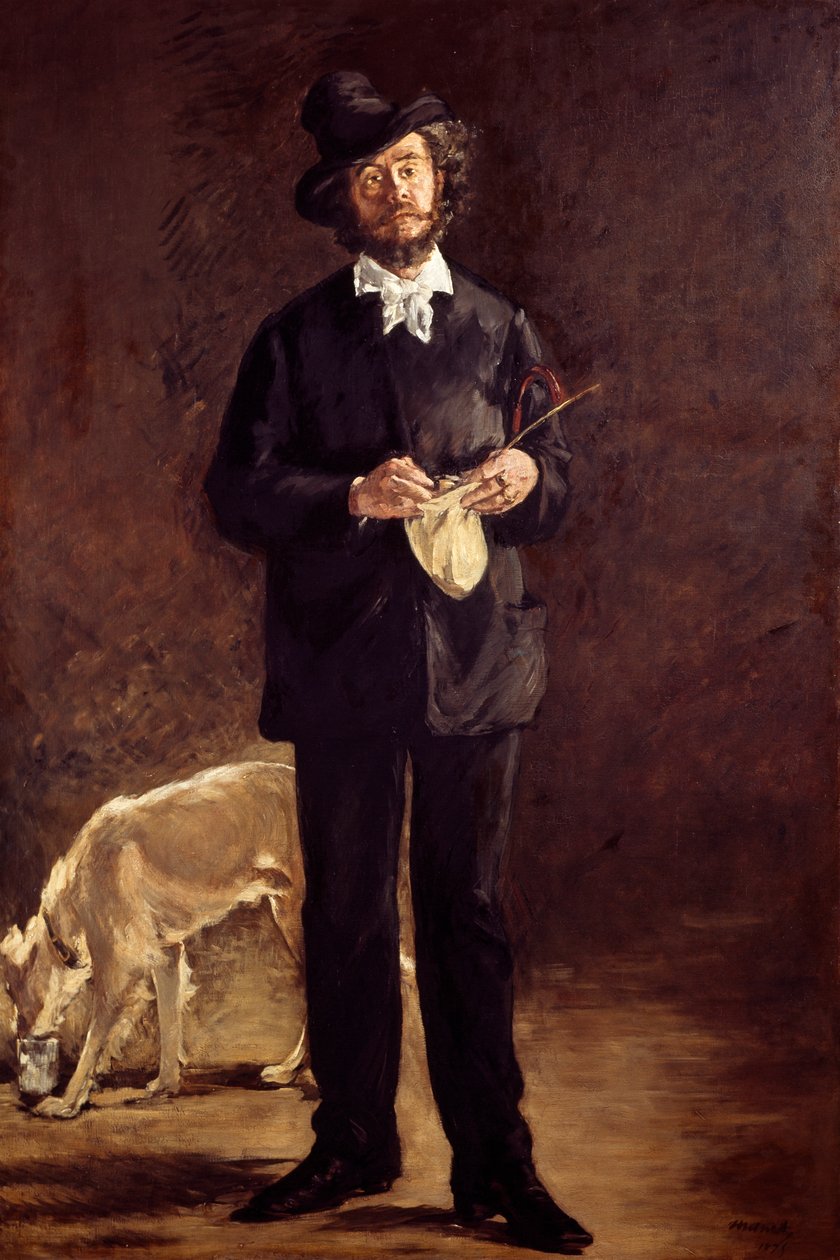 Umělec (portrét malíře, Marcellin Desboutin) od Édouard Manet